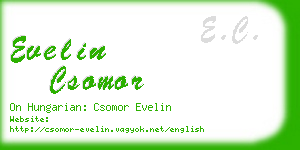 evelin csomor business card